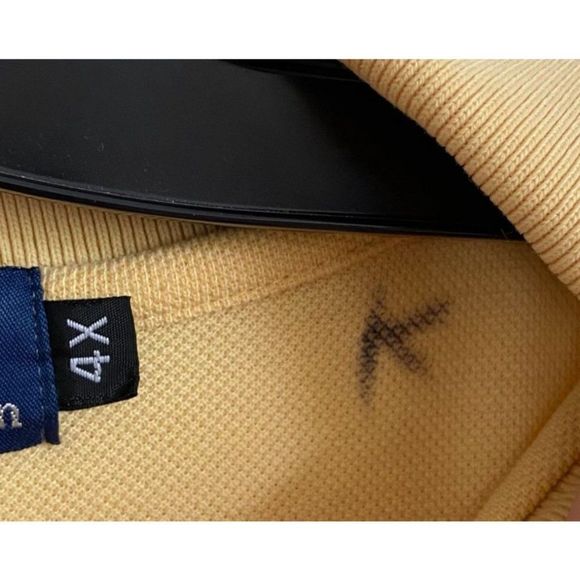 Polo Ralph Lauren Mens Yellow with Large Black Pony Logo - Size 4X Vintage 90's - Picture 5 of 6